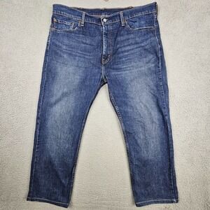 Levi's 505 Men's Jeans 40x27 Blue Regular Fit Straight Leg Stretch Denim